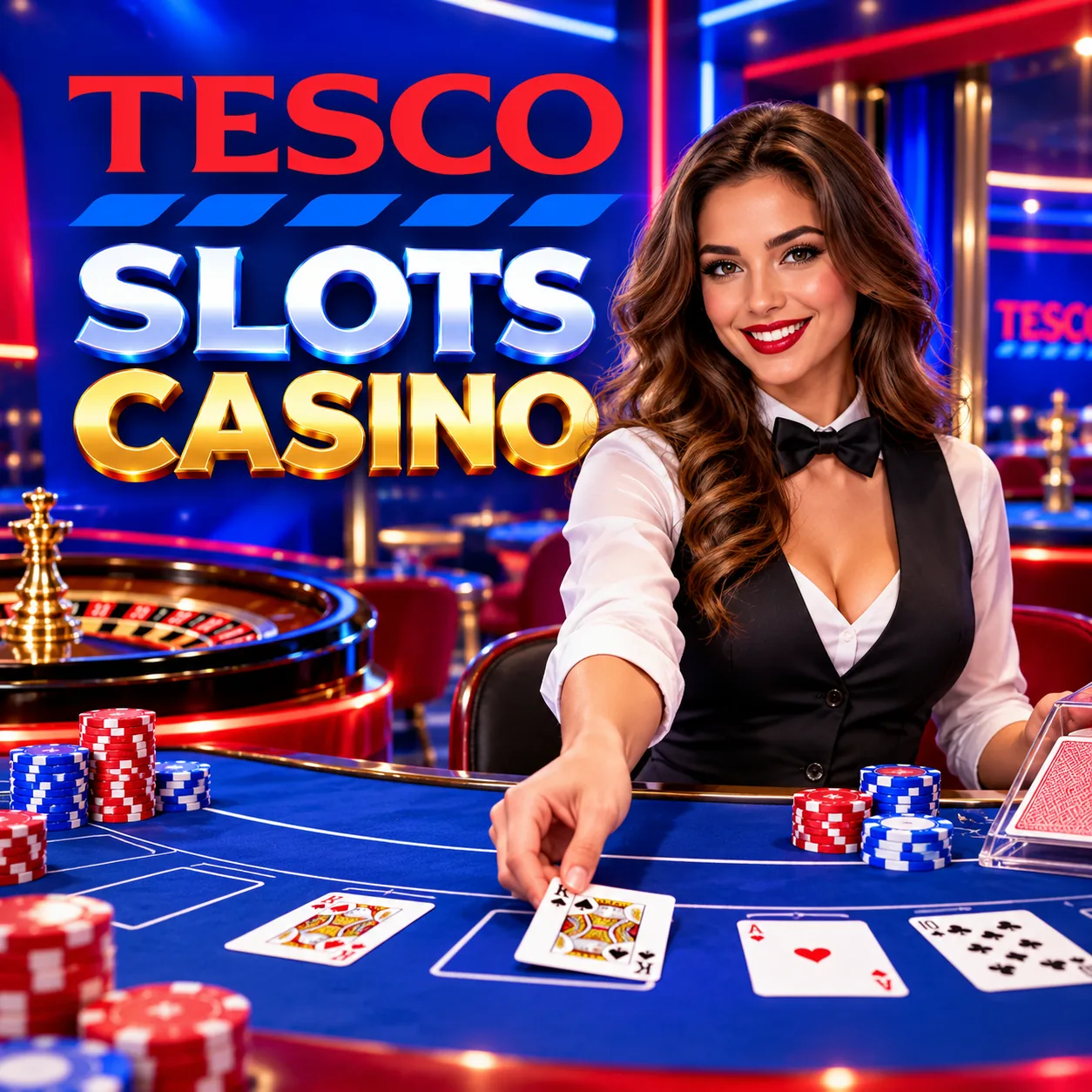 Live roulette table at Tesco Slots Casino